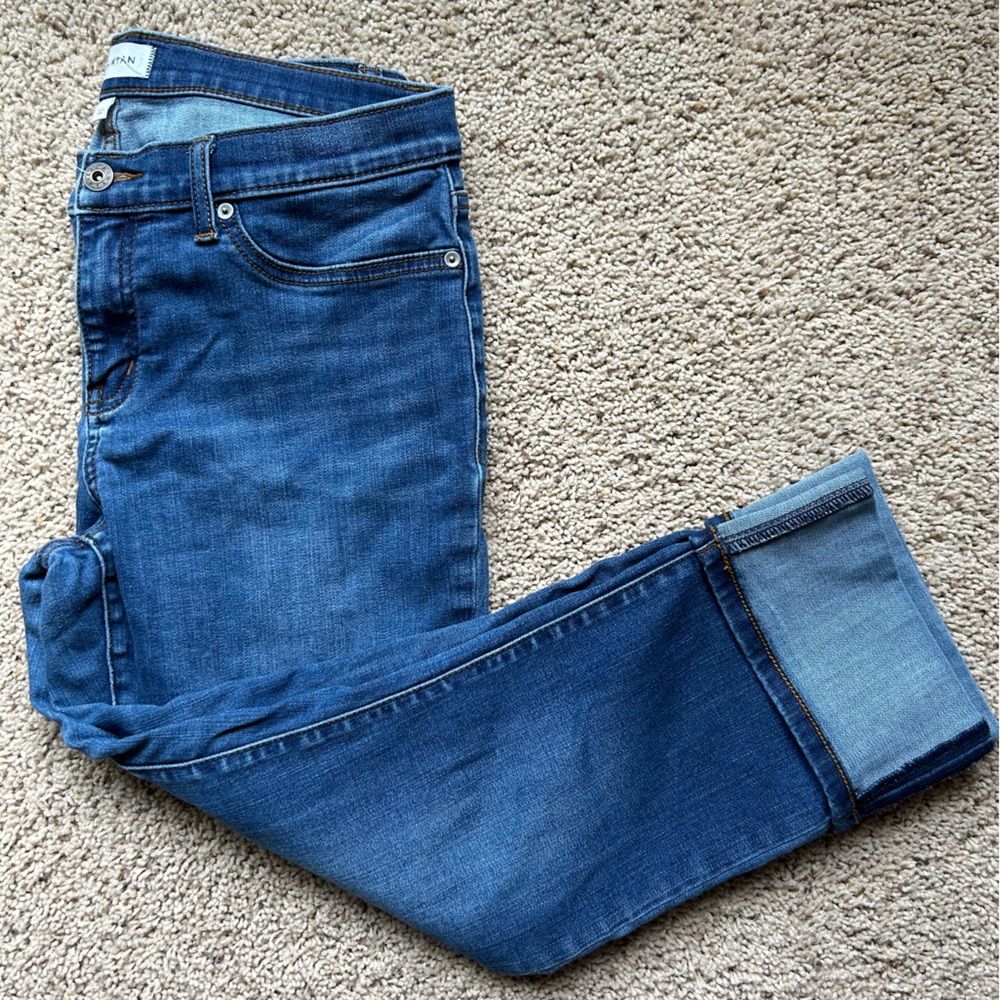 Lila Ryan Denim cuffed capri pants size 14 (32)